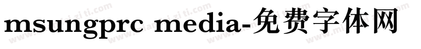 msungprc media字体转换